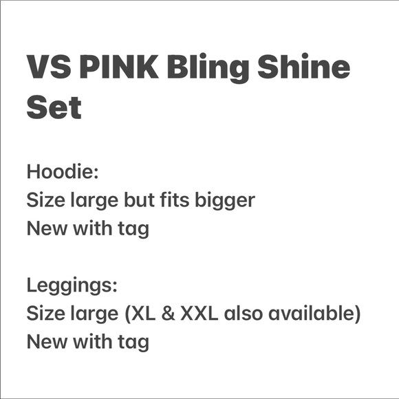 💎Pink bling shine crew and legging set💎 - Picture 5 of 5